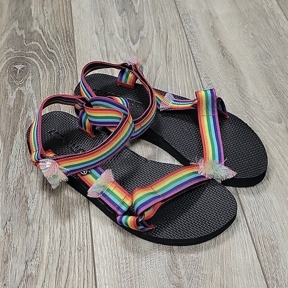 Arizona Love Shoes - Arizona Love  Size 42 (US 11) Rainbow and Black Trekky Fun Sandals NWOT